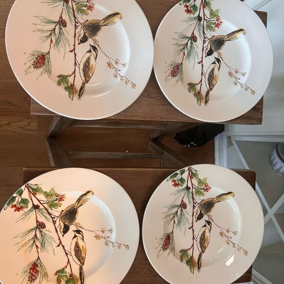 Lenox Winter Song Luncheon Plate - set of 4 new - Picture 4 of 5